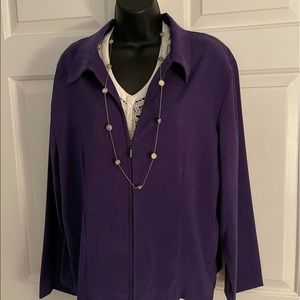 LIGHTWEIGHT SUEDE ZIPPERED JACKET